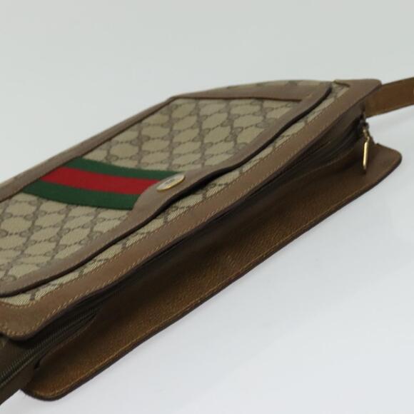 GUCCI GG Supreme Web Sherry Line Shoulder Bag Pvc Beige 41 02 013 - Picture 6 of 16